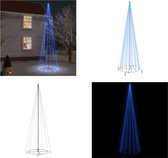 vidaXL Kegelkerstboom 1134 LED's blauw 230x800 cm - Kegelkerstboom - Kegelkerstbomen - Kerstboom - Kegelboom