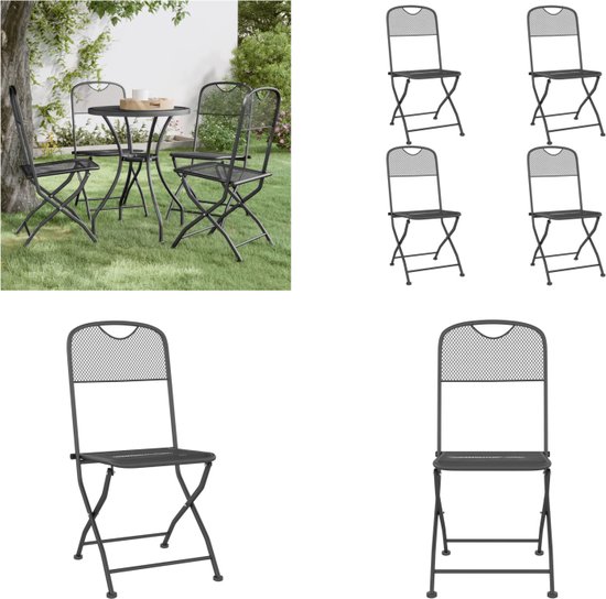vidaXL - Tuinstoelen inklapbaar - Bamboe - 2 stuks - 46x66x99 cm