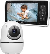 MasonPro Babyfoon - Babyfoon met Camera – Baby Monitor - Hondencamera - Huisdiercamera - Op Afstand Bestuurbaar - Uitbreidbaar Tot 4 Camera's - Temperatuursensor - Terugspreekfunctie - Video & Audio – Baby Camera - 5.0 Inch Scherm
