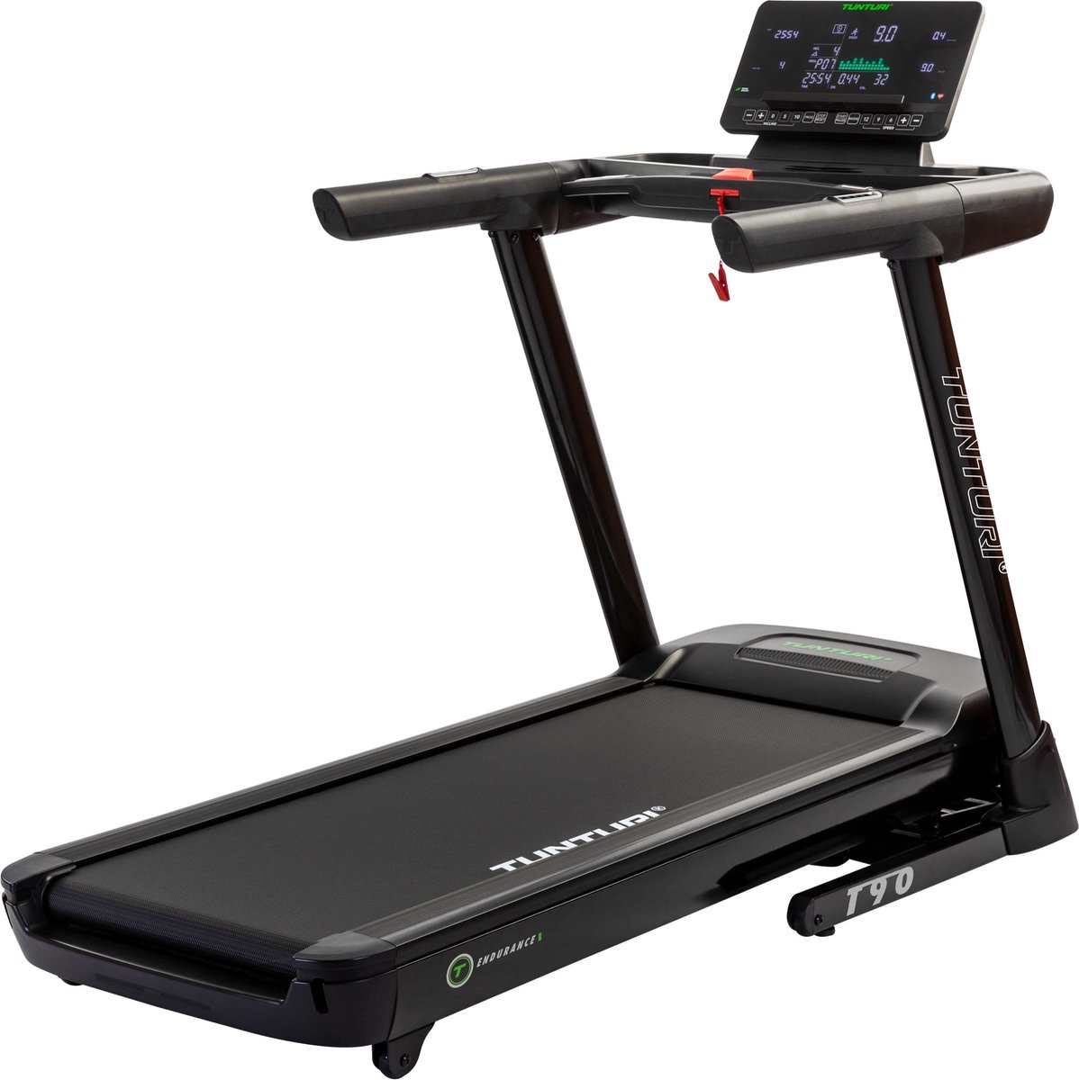 Tunturi T90 Loopband Endurance Inklapbaar - Hardloopband met 44 trainingsprogramma's - LCD Monitor - 0,8 - 24,0 km/h