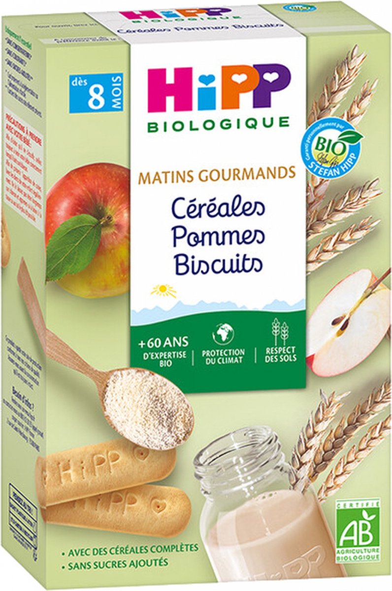 Goedkoopste HiPP Matins Gourmands Céréales Pommes Biscuits van 8 Maanden Biologisch 250 g