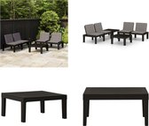 vidaXL 4-delige Loungeset met kussens kunststof grijs - Loungeset - Loungesets - Lounge Set - Lounge Sets