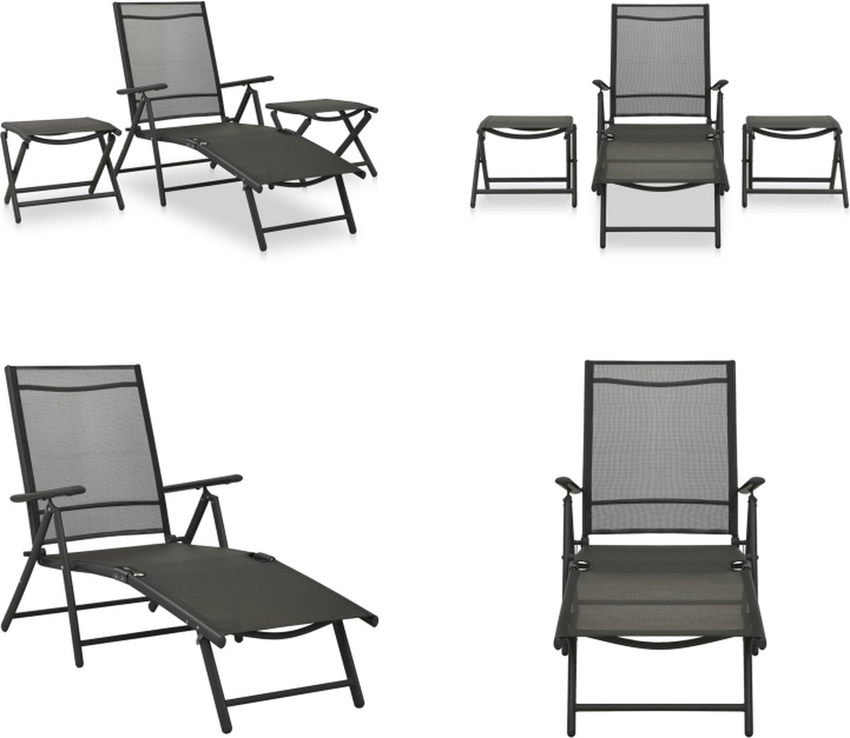 Vidaxl Loungeset Zwart Lounge Set