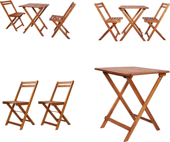 3-delige Bistroset inklapbaar met kussens bamboe donkergrijs 3-delige Bistroset inklapbaar met kussens bamboe donkergrijs