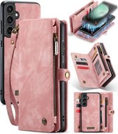 CaseMe 008 2-in-1 Book Case & Back Cover met Portemonnee - Geschikt voor Samsung Galaxy S23 FE Hoesje - Pink
