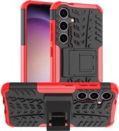 Coverup Rugged Kickstand Back Cover - Geschikt voor Samsung Galaxy S24 Hoesje - Rood