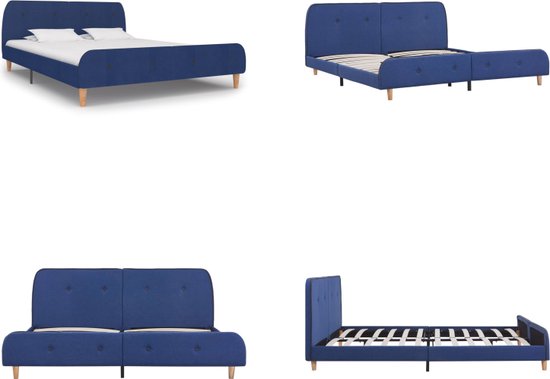 VidaXL Bedframe Met Hoofdbord Stof Donkerbruin 180x200 cm