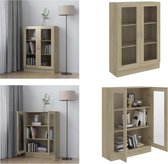 vidaXL Vitrine 82-5x30-5x115 cm Aggloméré Chêne Sonoma - Vitrines - Vitrine - Vitrines