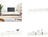 vidaXL Tv-meubel 150x36x30 cm bewerkt hout hoogglans wit - Tv-meubel - Tv-meubelen - Tv Kast - Opbergkast