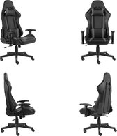 vidaXL Gamestoel draaibaar PVC grijs - Gamingstoel - Gamingstoelen - Racingstoel - Racingstoelen