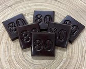 Chocolade cijfer 80 | Getal 80 chocola | Cadeau voor verjaardag of jubileum | Smaak Puur