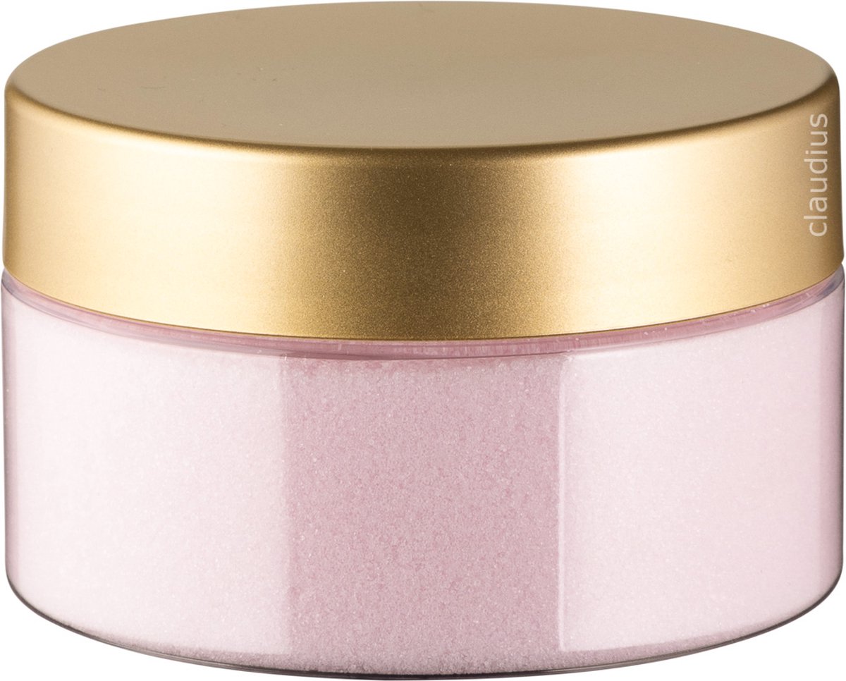 Goedkoopste Scrubzout Rozen - 300 gram - Pot met luxe gouden deksel - Hydraterende Lichaamsscrub