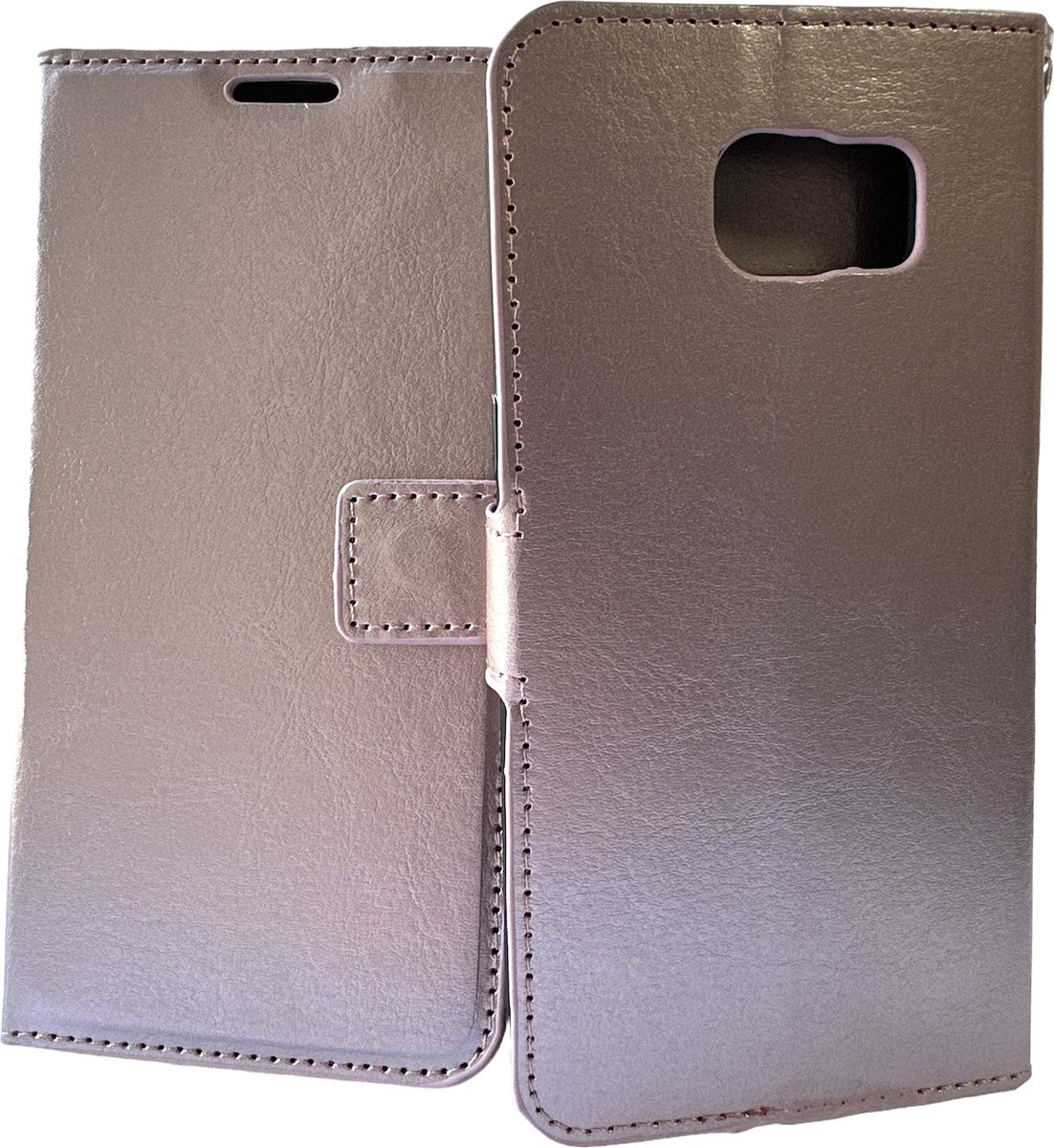 Portemonnee Book Case Hoesje Geschikt voor: Samsung Galaxy S7 Edge - Rosegoud