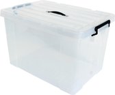 Alpac Opbergbox - Opbergbox met deksel - Opbergdoos - 85 Liter - 660 x 450 x 395 mm - Transparant