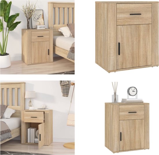 vidaXL Nachtkastjes 2 st 40x35x55 cm massief grenenhout zwart