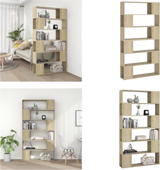 vidaXL Boekenkast/kamerscherm 100x24x124 cm wit