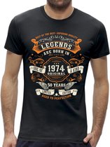 Limited Edition Abraham 50 jaar t-shirt / kado tip man / Heren maat L / Verjaardag cadeau / 1974