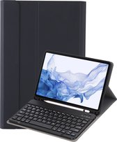 Hoes Geschikt voor Samsung Galaxy Tab S9 Hoes Toetsenbord Hoesje Keyboard Case Cover - Hoesje Geschikt voor Samsung Tab S9 Hoes Toetsenbord Case - Zwart