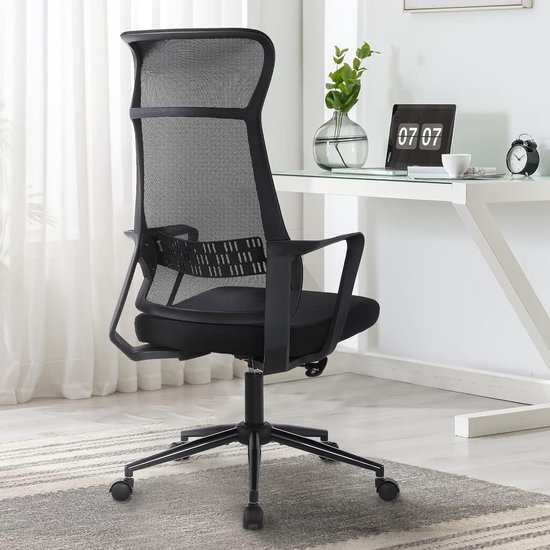 Chaise de bureau, chaise de bureau en maille respirante, chaises de bureau pivotantes à 360 degrés et réglables en hauteur