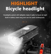 USB oplaadbare fiets licht set voorlicht met achterlicht Eenvoudig te installeren 3 modi fietsaccessoires voor de fiets