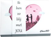 Chocolade gift- Liefde cadeau - Valentijn geschenk - Brievenbus pakket - Chocolade gift - Fairtrade chocolade - Melk en Wit