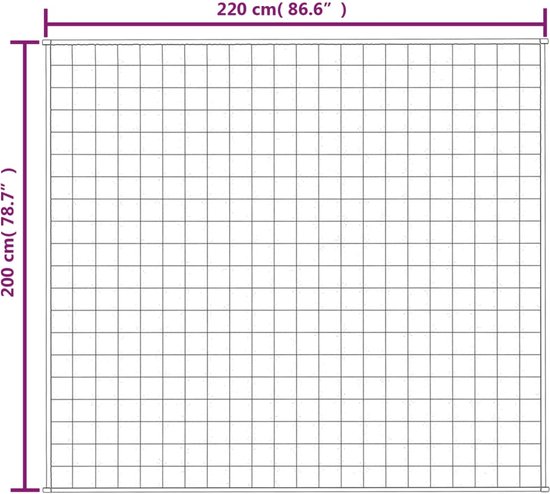 vidaXL Couverture lestée 200x220 cm 9 kg Tissu Crème légère - Couverture lestée - Couvertures lestées - Couverture - Beddengoed