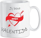 Subli-Print Classic Mug 330 Ml - Cadeau Saint Valentin - Cadeau femme - Cadeau homme - Mug avec texte - Mugs - Best Cadeaux - Mug Café Thee - Wit/ noir / rouge