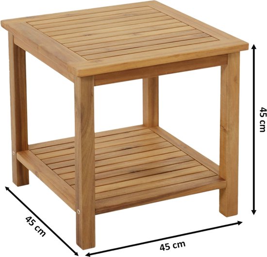 Solido bijzettafel 42 x 35 cm teak (H 50 cm.) 4 Seasons Outdoor - AVH Outdoor Tuinmeubelen