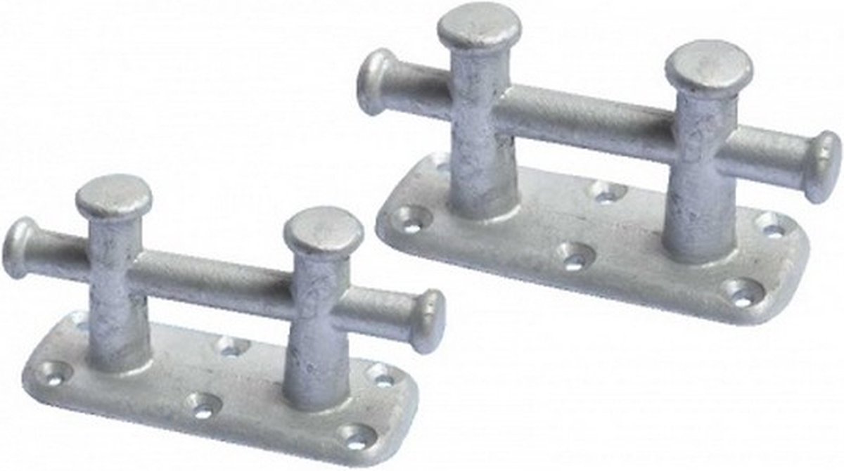 BREG - Gegalvaniseerde Kruisbolder - Dubbele Bolder - Hoogte 10 cm - Lengte 20 cm
