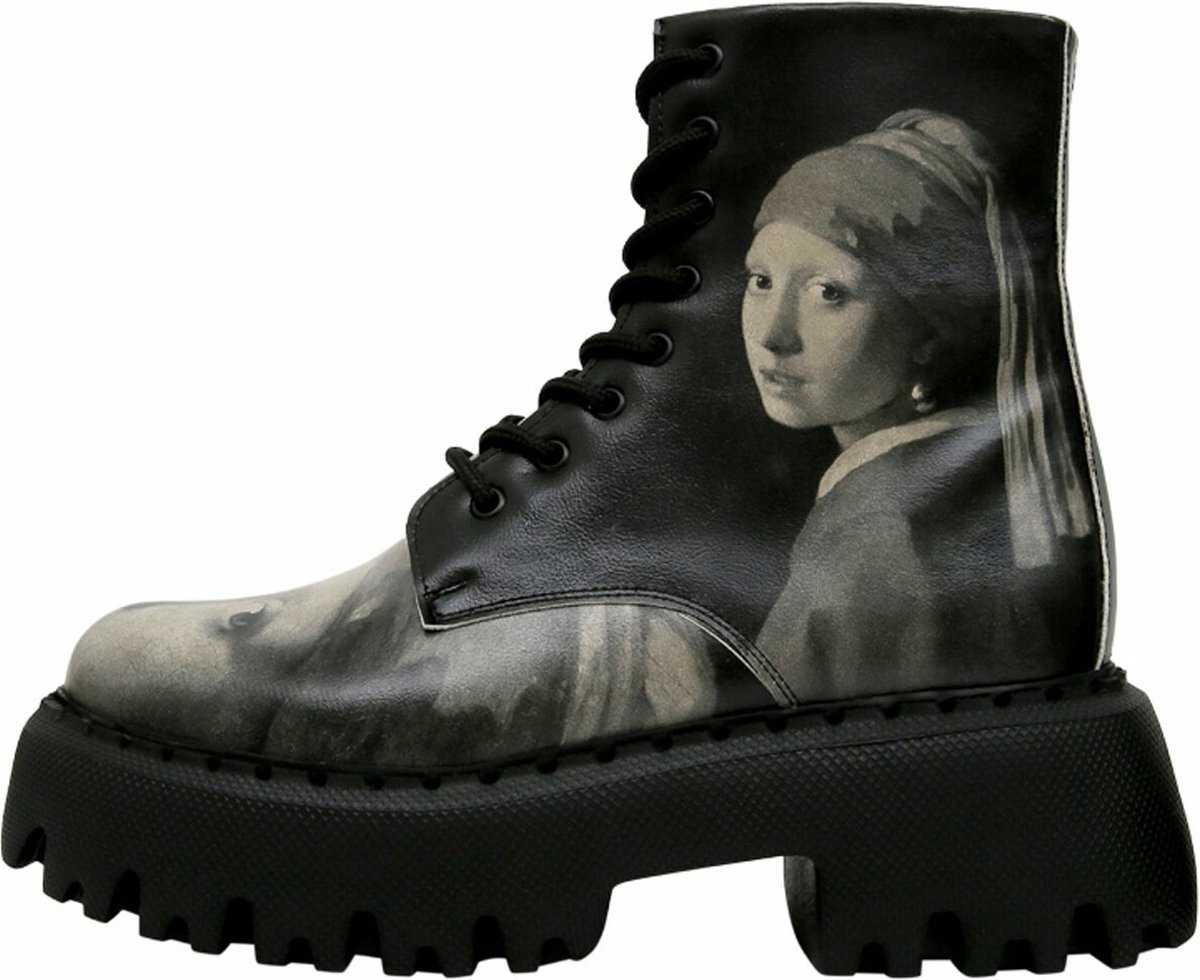 DOGO Navy Dames Laarzen - Girl with A Pearl Earring BW 37