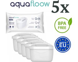 5x FILTER vervanging VOOR FILTERKANNEN BRITA, DAFI - BRITA filterpatronen 5 stuks - Geproduceerd in de Europese Unie AQUAFLOOW MAXI