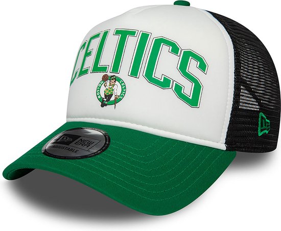 New Era - Casquette de camionneur rétro verte E-Frame Boston Celtics NBA
