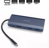 LC-POWER® LC-HUB-C-MULTI-7-M2 Externe Behuizing voor M.2 SSD - Poorten 2x USB-A - 1x USB-C - PD (PD 100W) 1x HDMI 4K UHD