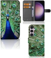 Wallet Book Case Geschikt voor Samsung Galaxy S24 Plus GSM Hoesje Pauw