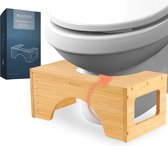 BUDDLEY® Toiletkrukje Bamboe 180° - Twist - WC Krukje - Toilet Squatty hout - Potty Toilet Krukje Peuter - Opstapkrukje - Opstapje voor Kinderen - WC Krukje Volwassenen Bamboo - WC Krukje voor de juiste houding