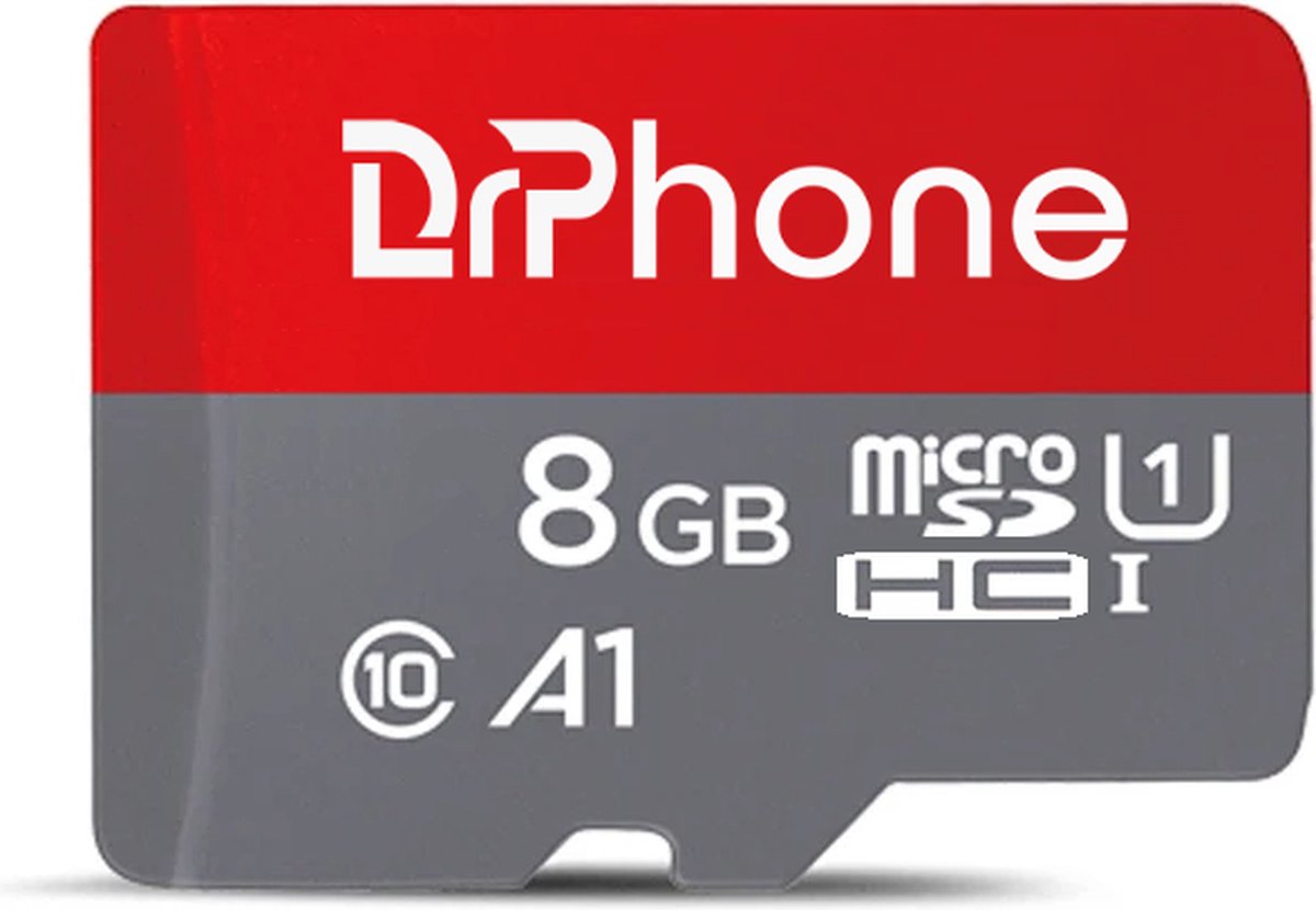 DrPhone MSI – HC U1 - 8GB Micro SD Kaart Opslag - Met SD Adapter - High Speed Klasse 10 - Premium Opslag