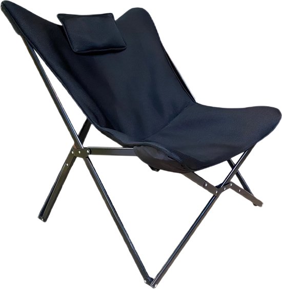Human Comfort Aclou Butterfly Kampeerstoel - Vouwstoel - Donkerblauw van Human Comfort — afbeelding 3