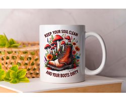 Mok Keep your soul Clean - KindnessMatters - Gift - Cadeau - BeKind - SpreadLove - ChooseKindness - BeTheGood - VriendelijkheidTelt - WeesLief - LiefdevolHart - WeesGoed