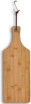 Bamboe houten snijplank/serveerplank met handvat 44 x 16 cm - Snijplanken - Serveerplanken van bamboehout