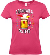 Dames t-shirt Carnavals Outfit | Carnavalskleding dames | Carnaval Kostuum | Foute Party | Fuchsia Dames | maat M