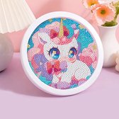 Ensemble de peinture diamant/ensemble de diamants à DIY-même pour enfants/peinture complète au diamant/ensemble de diamants à DIY même pour adultes/peinture mosaïque-Licorne de dessin animé 18*18CM 1980 (cadre photo en plastique inclus)