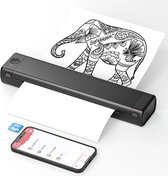 ProductPlein - Phomemo® - Printer de pochoirs de tatouage - Printer de tatouage - Printer photo - Printer thermique - Incl. Papier Transfert + Sac de Rangement - Zwart