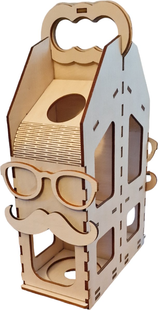 Bypaan Bierbox - Dubbel [hout] - [bierkist] - [geschenk] - [biercadeau]