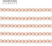Swarovski Elements, 100 stuks Swarovski Parels, 3mm (30cm), rose peach, 5810