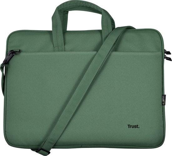 Foto: Trust bologna laptoptas gerecycled materiaal 16 inch groen