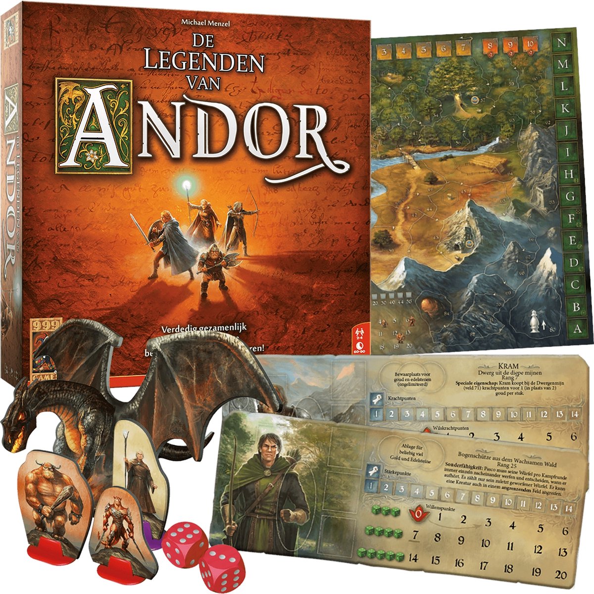 999 Games - De Legenden van Andor Basisspel Bordspel - Coöperatief spel — afbeelding 7