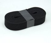 zwart band elastiek - 2,5 m x 2 cm - bandelastiek - stevige kwaliteit - 20 mm breed - blister 2,5 m