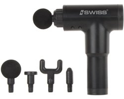 iSWISS Massage Gun - Sport en Relax Massageapparaat - Krachtig en Draadloos - Extra Opzetstukken
