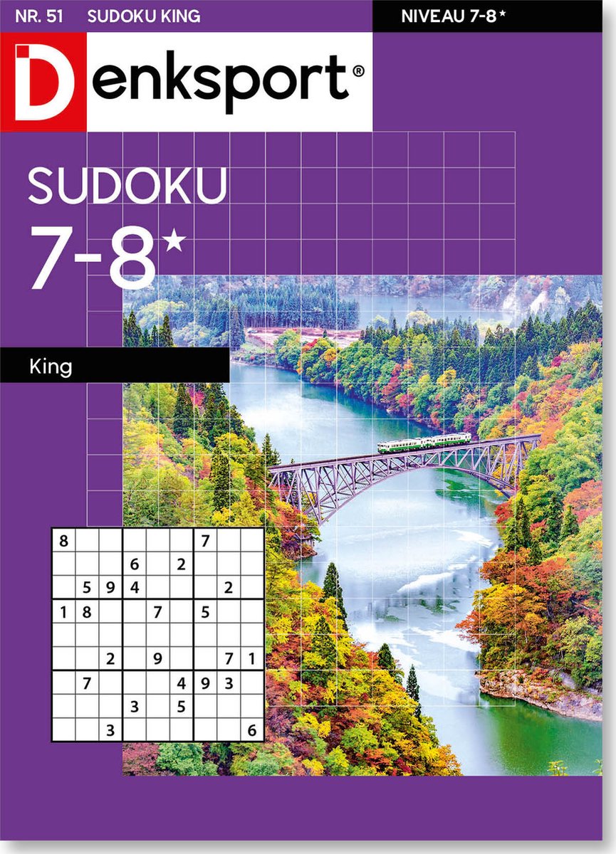 Denksport Puzzelboek Sudoku 7-8* king, editie 51 - Denksport