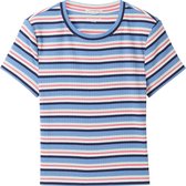 TOM TAILOR cropped striped rib t-shirt Meisjes T-shirt - Maat 176